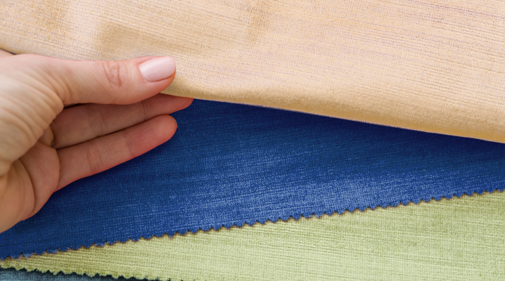 Samples of upholstery for boats